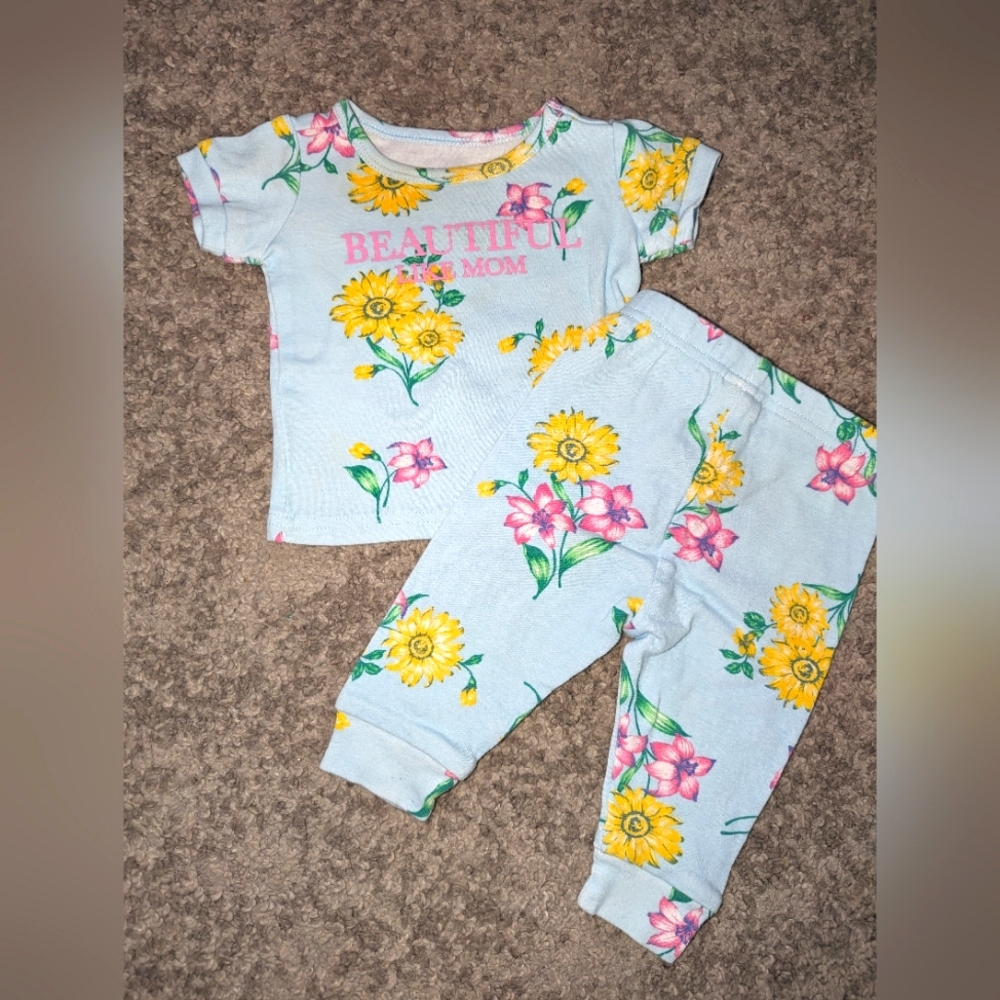 2pc baby girls PJ set.